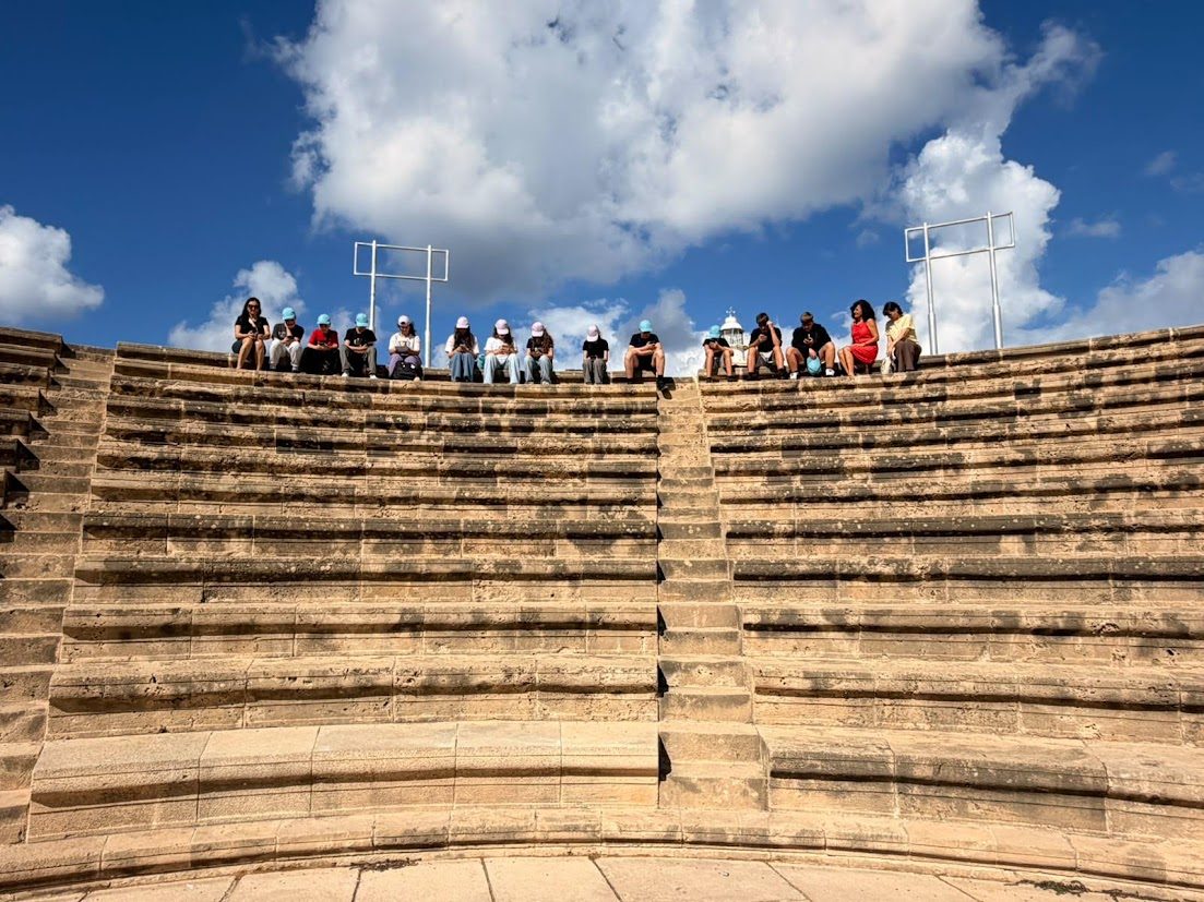 Elevii la teatrul antic din Pafos